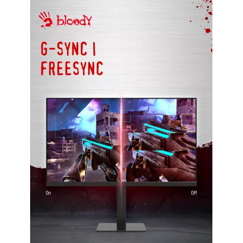 Монитор Bloody 27" MN273Q черный IPS LED 16:9 HDMI M/M матовая HAS Piv 300cd 178гр/178гр 2560x1440 180Hz G-Sync FreeSync DP QHD 4.85кг