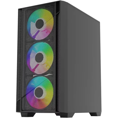 Корпус Bloody CC-124 черный без БП mATX 8x120mm 2xUSB2.0 1xUSB3.0 audio bott PSU