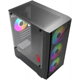 Корпус Bloody CC-124 черный без БП mATX 8x120mm 2xUSB2.0 1xUSB3.0 audio bott PSU