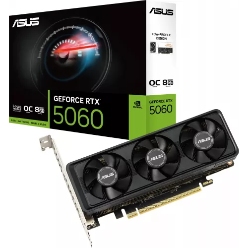 Видеокарта Asus PCI-E 5.0 RTX5060-O8G-LP-BRK NVIDIA GeForce RTX 5060 8Gb 128bit GDDR7 2550/28000 HDMIx2 DPx1 HDCP Ret low profile