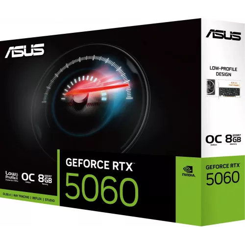 Видеокарта Asus PCI-E 5.0 RTX5060-O8G-LP-BRK NVIDIA GeForce RTX 5060 8Gb 128bit GDDR7 2550/28000 HDMIx2 DPx1 HDCP Ret low profile