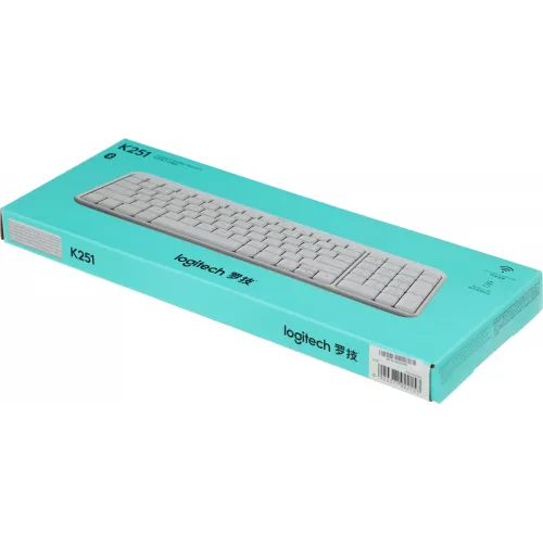 Клавиатура Logitech K251 белый беспроводная BT slim (920-013364)
