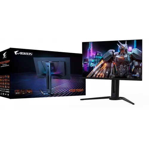 Монитор Gigabyte 27" Aorus FO27Q5P черный QD OLED LED 16:9 HDMI M/M матовая HAS Piv 300cd 178гр/178гр 2560x1440 500Hz DP 2K USB 7.2кг