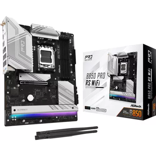 Материнская плата Asrock B850 PRO RS WIFI Socket AM5 AMD B850 4xDDR5 ATX AC`97 8ch(7.1) 2.5Gg RAID+HDMI