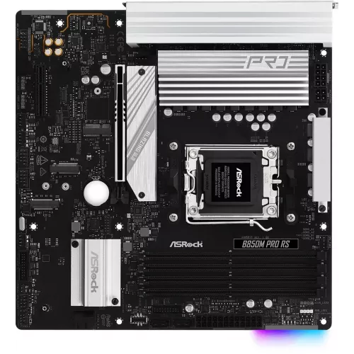 Материнская плата Asrock B850M PRO RS Socket AM5 AMD B850 4xDDR5 mATX AC`97 8ch(7.1) 2.5Gg RAID+HDMI+DP