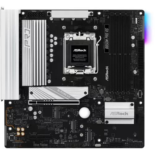 Материнская плата Asrock B850M PRO RS Socket AM5 AMD B850 4xDDR5 mATX AC`97 8ch(7.1) 2.5Gg RAID+HDMI+DP