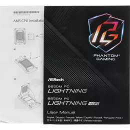 Материнская плата Asrock B650M PG LIGHTNING Socket AM5 AMD B650 4xDDR5 mATX AC`97 8ch(7.1) 2.5Gg RAID+HDMI+DP
