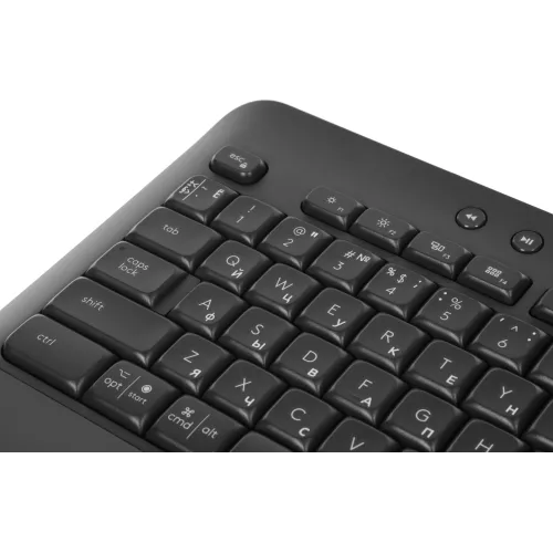 Клавиатура Logitech K650 черный USB беспроводная BT/Radio Multimedia (подставка для запястий) (920-010954)