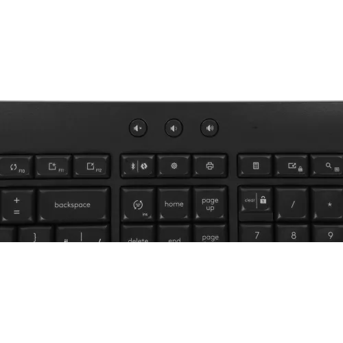 Клавиатура Logitech K650 черный USB беспроводная BT/Radio Multimedia (подставка для запястий) (920-010954)