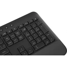Клавиатура Logitech K650 черный USB беспроводная BT/Radio Multimedia (подставка для запястий) (920-010954)
