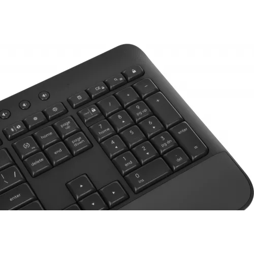 Клавиатура Logitech K650 черный USB беспроводная BT/Radio Multimedia (подставка для запястий) (920-010954)