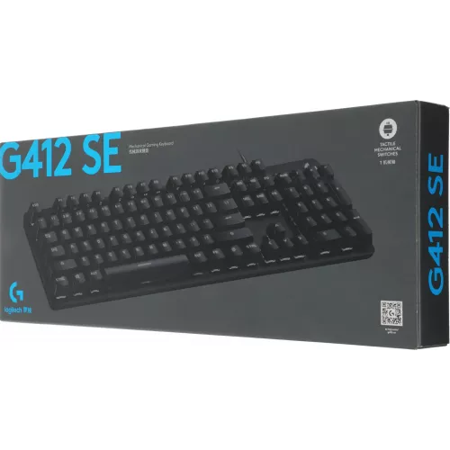 Клавиатура Logitech G412 SE механическая черный USB for gamer LED (920-010440) кабель 1.8м