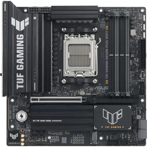 Материнская плата Asus TUF GAMING B850M-PLUS WIFI7 Socket AM5 AMD B850 4xDDR5 mATX AC`97 8ch(7.1) 2.5Gg RAID+HDMI+DP