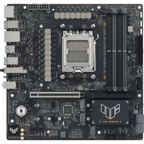 Материнская плата Asus TUF GAMING B850M-PLUS WIFI7 Socket AM5 AMD B850 4xDDR5 mATX AC`97 8ch(7.1) 2.5Gg RAID+HDMI+DP