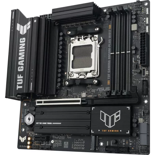 Материнская плата Asus TUF GAMING B850M-PLUS WIFI7 Socket AM5 AMD B850 4xDDR5 mATX AC`97 8ch(7.1) 2.5Gg RAID+HDMI+DP