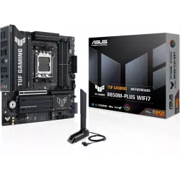 Материнская плата Asus TUF GAMING B850M-PLUS WIFI7 Socket AM5 AMD B850 4xDDR5 mATX AC`97 8ch(7.1) 2.5Gg RAID+HDMI+DP