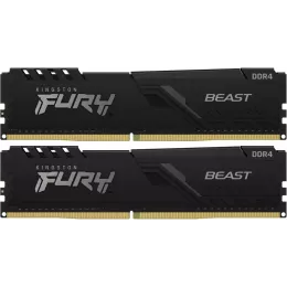 Память DDR4 2x16GB 3200MHz Kingston KF432C16BB1K2/32WP Fury Beast Black RTL Gaming PC4-25600 CL16 DIMM 288-pin 1.35В dual rank с радиатором Ret