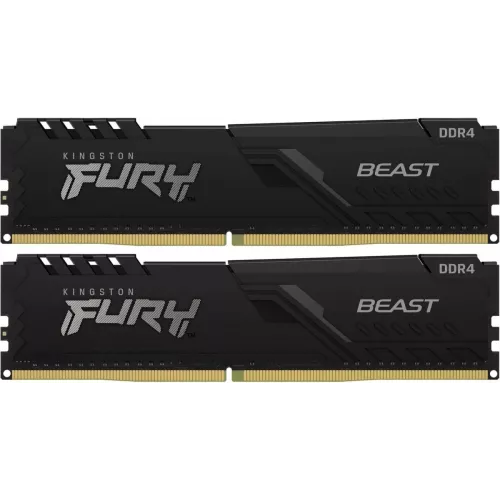 Память DDR4 2x16GB 3200MHz Kingston KF432C16BB1K2/32WP Fury Beast Black RTL Gaming PC4-25600 CL16 DIMM 288-pin 1.35В dual rank с радиатором Ret