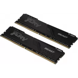 Память DDR4 2x16GB 3200MHz Kingston KF432C16BB1K2/32WP Fury Beast Black RTL Gaming PC4-25600 CL16 DIMM 288-pin 1.35В dual rank с радиатором Ret