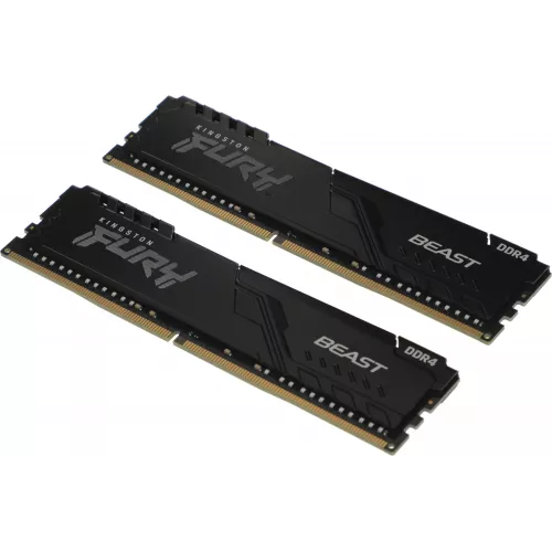 Память DDR4 2x16GB 3200MHz Kingston KF432C16BB1K2/32WP Fury Beast Black RTL Gaming PC4-25600 CL16 DIMM 288-pin 1.35В dual rank с радиатором Ret