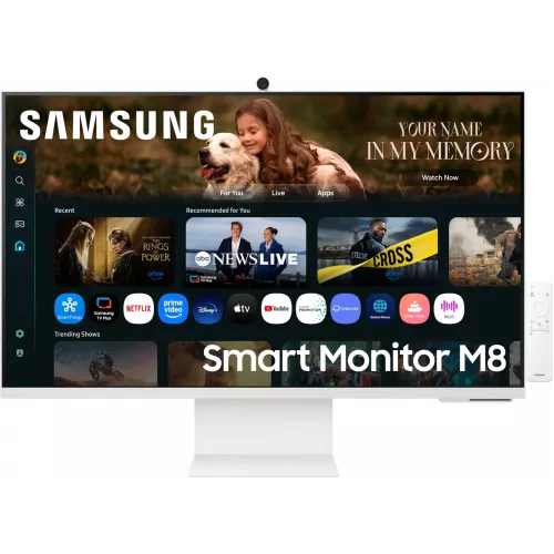 Монитор Samsung 32" S32FM803UIXCI белый VA LED 16:9 HDMI M/M Cam матовая HAS 3000:1 400cd 178гр/178гр 3840x2160 60Hz 4K USB 7кг