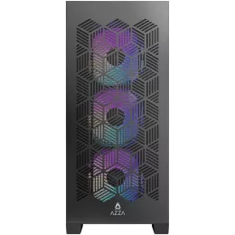 Корпус Azza AEROHEX черный без БП ATX 6x120mm 2x140mm 1xUSB2.0 1xUSB3.0 audio bott PSU