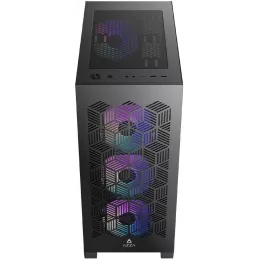 Корпус Azza AEROHEX черный без БП ATX 6x120mm 2x140mm 1xUSB2.0 1xUSB3.0 audio bott PSU