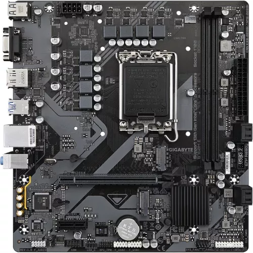 Материнская плата Gigabyte B760M E Soc-1700 Intel B760 2xDDR5 mATX AC`97 8ch(7.1) GbLAN RAID+VGA+HDMI+DP