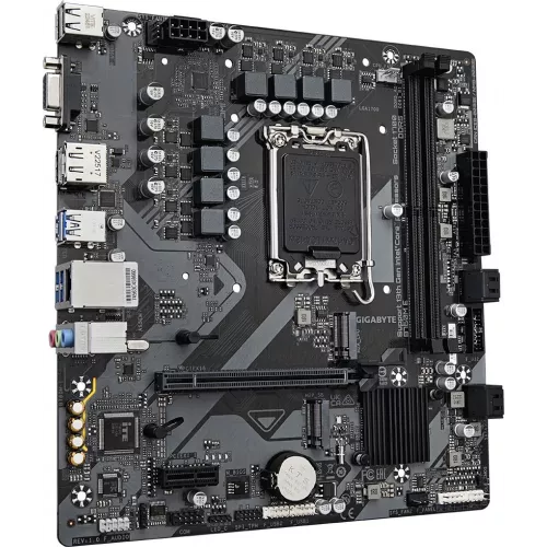 Материнская плата Gigabyte B760M E Soc-1700 Intel B760 2xDDR5 mATX AC`97 8ch(7.1) GbLAN RAID+VGA+HDMI+DP
