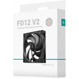 Вентилятор для корпуса Deepcool FD12 V2 120х120x25 черный 4-pin 35.6дБ (R-FD12V2-BKNPN1-G) Ret