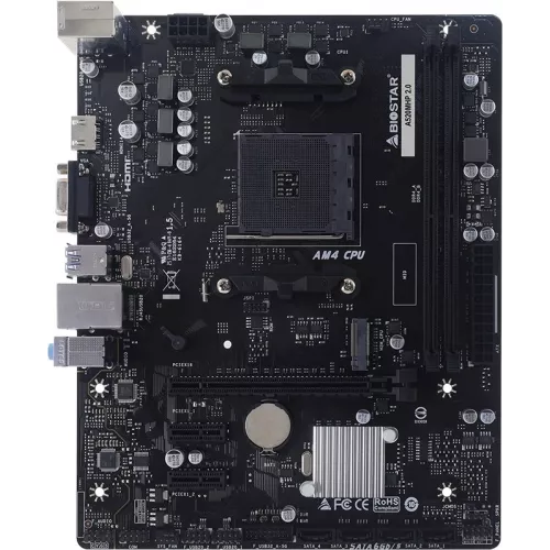 Материнская плата Biostar A520MHP 2.0 Soc-AM4 AMD A520 2xDDR4 mATX AC`97 8ch(7.1) GbLAN RAID+VGA+HDMI