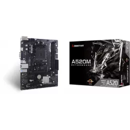 Материнская плата Biostar A520MHP 2.0 Soc-AM4 AMD A520 2xDDR4 mATX AC`97 8ch(7.1) GbLAN RAID+VGA+HDMI