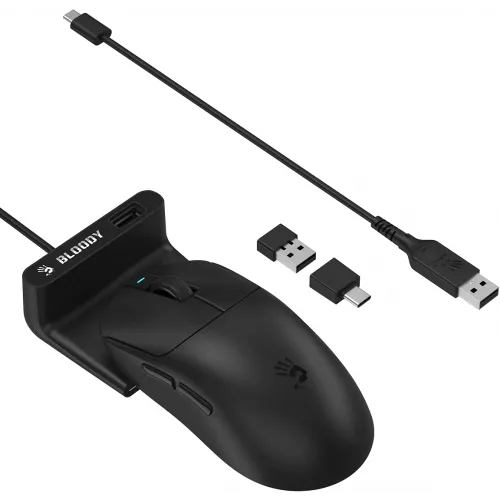 Мышь A4Tech Bloody R77 ULTRA DOCK черный оптическая 20000dpi беспров. USB
