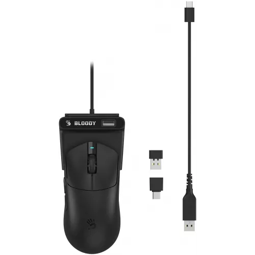 Мышь A4Tech Bloody R77 ULTRA DOCK черный оптическая 20000dpi беспров. USB