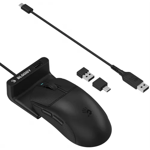 Мышь A4Tech Bloody R77 ULTRA DOCK черный оптическая 20000dpi беспров. USB