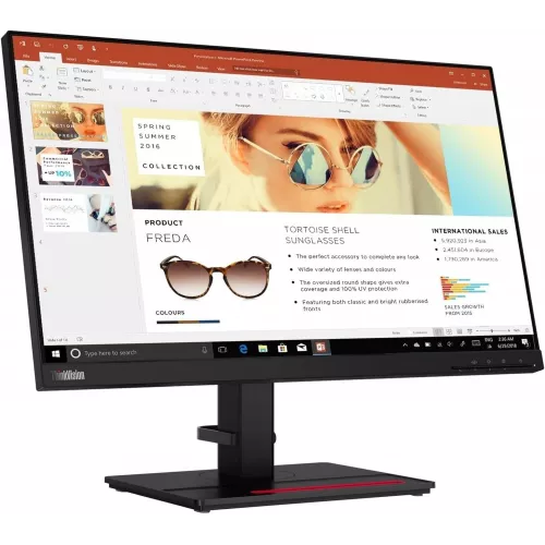 Монитор Lenovo 23.8" ThinkVision P24h-2L черный IPS 6ms 16:9 HDMI M/M матовая HAS Piv 300cd 178гр/178гр 2560x1440 60Hz DP 2K USB 6.39кг