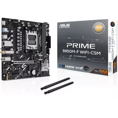 Материнская плата Asus PRIME B850M-F WIFI Socket AM5 AMD B850 2xDDR5 mATX AC`97 8ch(7.1) GbLAN RAID+VGA+HDMI