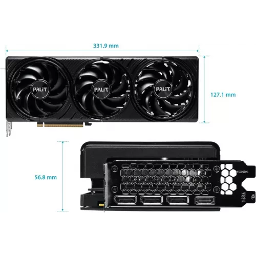 Видеокарта Palit PCI-E 5.0 PA-RTX5080 INFINITY 3 OC NVIDIA GeForce RTX 5080 16Gb 256bit GDDR7 2295/30000 HDMIx1 DPx3 HDCP Ret