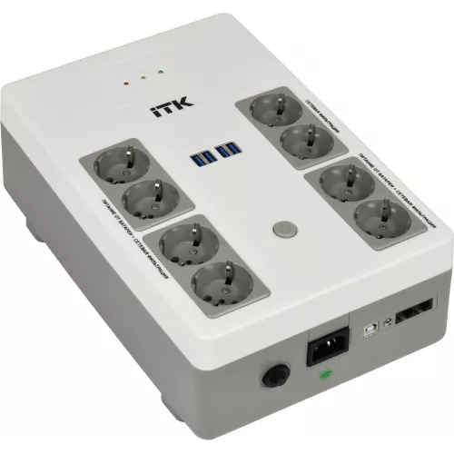 Источник бесперебойного питания ITK Electra EST8-600VA-1-001-L 360Вт 600ВА черный