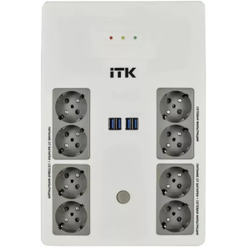 Источник бесперебойного питания ITK Electra EST8-600VA-1-001-L 360Вт 600ВА черный
