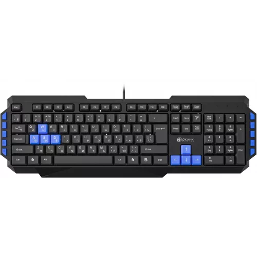 Клавиатура Оклик 750G FROST WAR черный/черный USB Multimedia for gamer (337452) кабель 1.8м