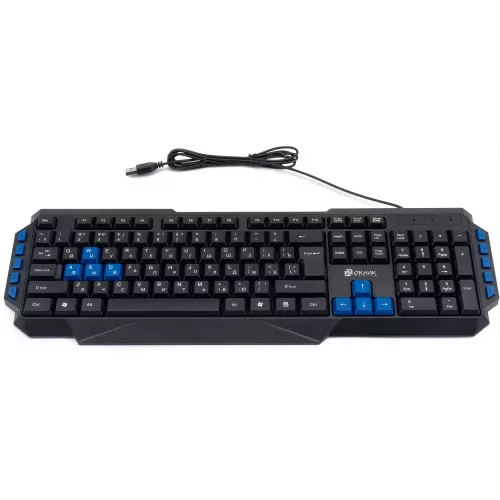 Клавиатура Оклик 750G FROST WAR черный/черный USB Multimedia for gamer (337452) кабель 1.8м
