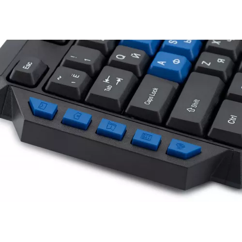 Клавиатура Оклик 750G FROST WAR черный/черный USB Multimedia for gamer (337452) кабель 1.8м