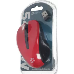 Мышь Оклик 545MW черный/красный оптическая 1600dpi беспров. USB для ноутбука 4but (368631)