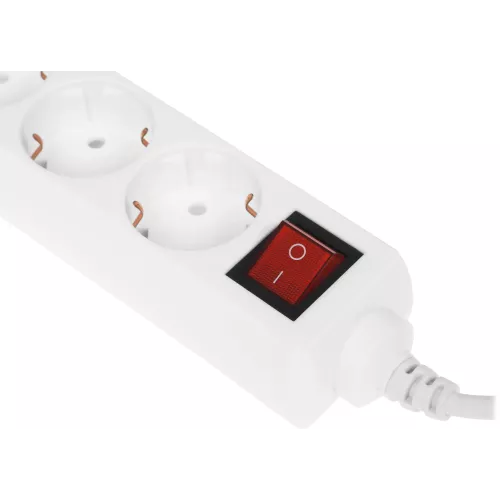 Сетевой удлинитель Buro BU-PS5.1/W 1.5м (5 розеток) белый (пакет ПЭ)