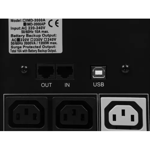 Источник бесперебойного питания Powercom Imperial IMD-2000AP 1200Вт 2000ВА черный