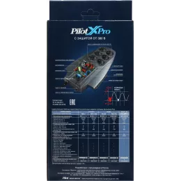 Сетевой фильтр Pilot X-Pro 3м (6 розеток) серый (коробка)
