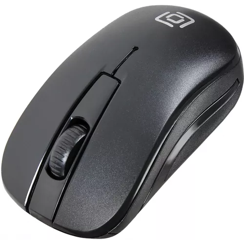 Мышь Оклик 445MW черный оптическая 1600dpi беспров. USB 3but (945817)