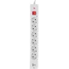 Сетевой фильтр Buro BU-SP1.8_USB_2A-W 1.8м (6 розеток) белый (коробка)
