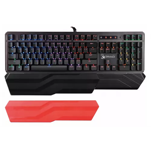 Клавиатура A4Tech B975 механическая черный USB Multimedia for gamer LED (подставка для запястий) кабель 1.8м